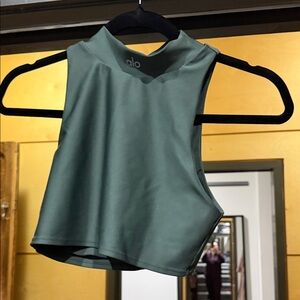 ALO Yoga Women's Sage Green Crop Top